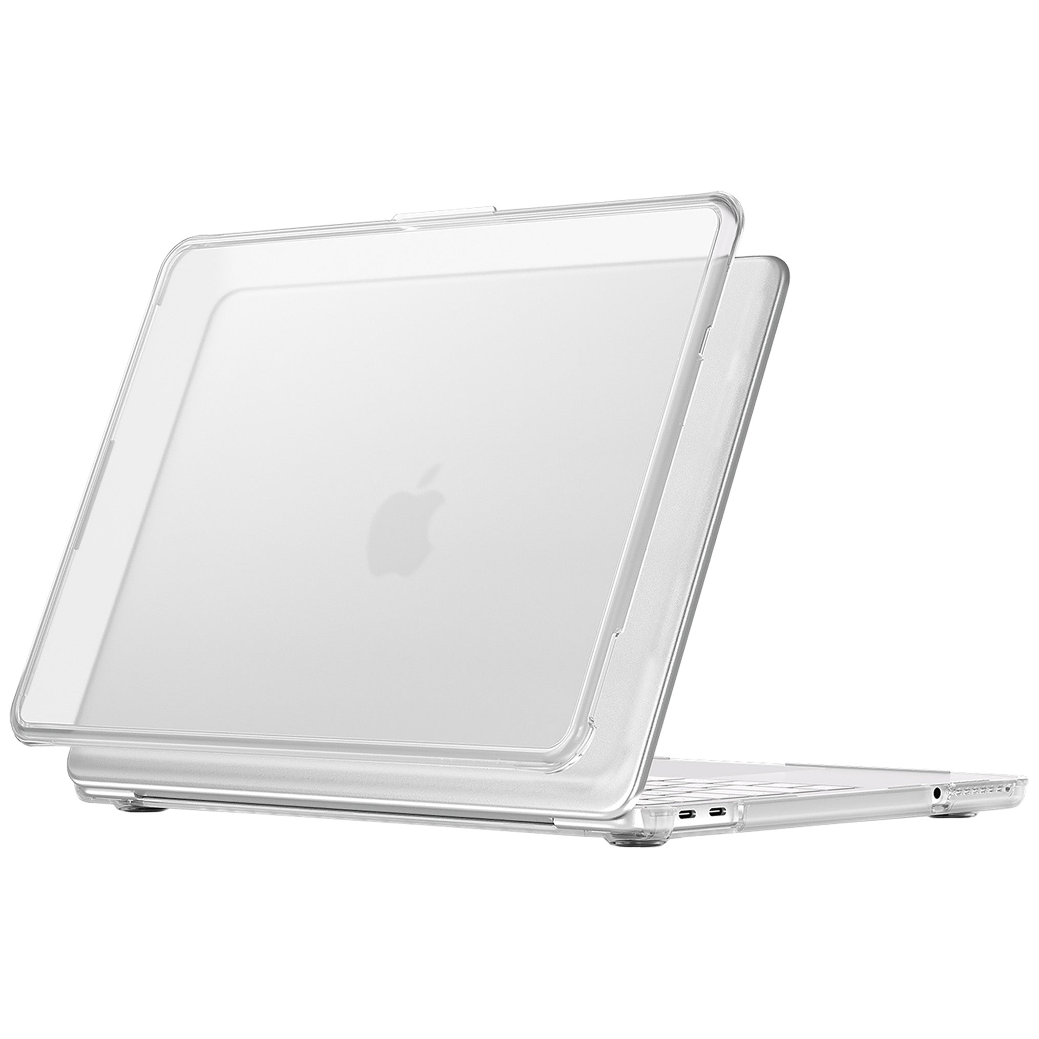 Close-up of the soft TPU frame on the Hyve MacBook Neo case
