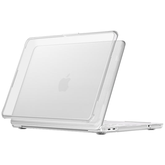 Close-up of the soft TPU frame on the Hyve MacBook Neo case
