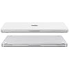 Apple logo showing through the clear Hyve MacBook Neo case